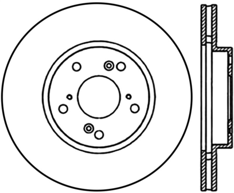 Stoptech Slotted Sport Brake Rotor 126.40036CSL Image 1