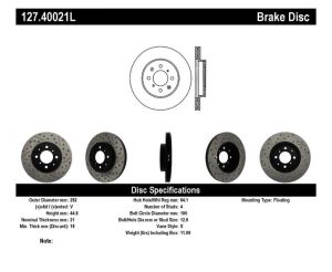 Stoptech Slot & Drill Brake Rotors 127.40021L