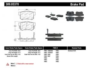 Stoptech Sport Brake Pads 309.05370