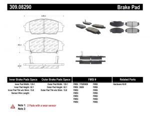 Stoptech Sport Brake Pads 309.08290