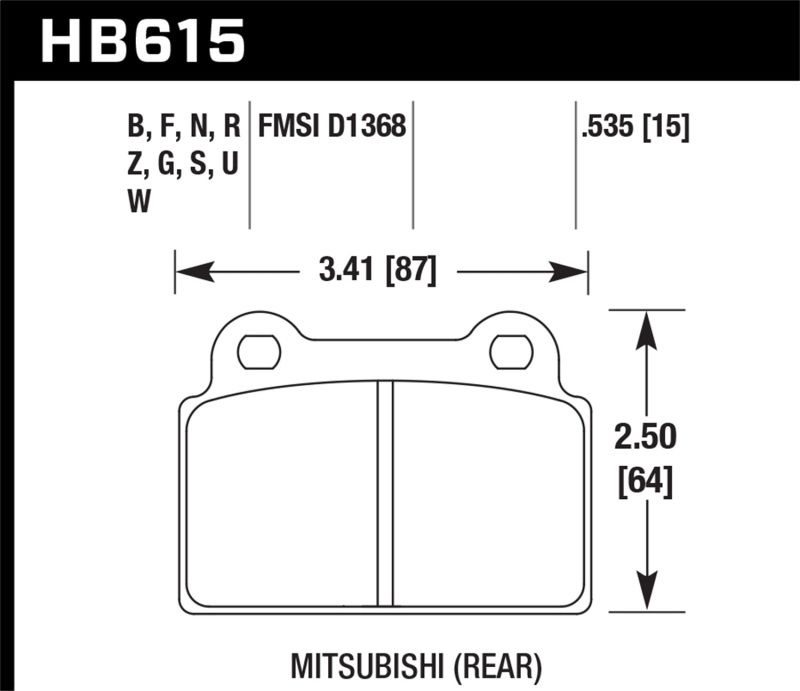 Hawk Performance HP+ Brake Pad Sets HB393N.665